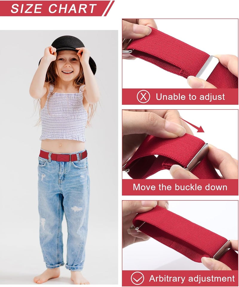 WELROG Kids Belts for Boys - Velcro Buckle Toddler Belt Elastic Adjustable Belt for Boys Girls - Image 5